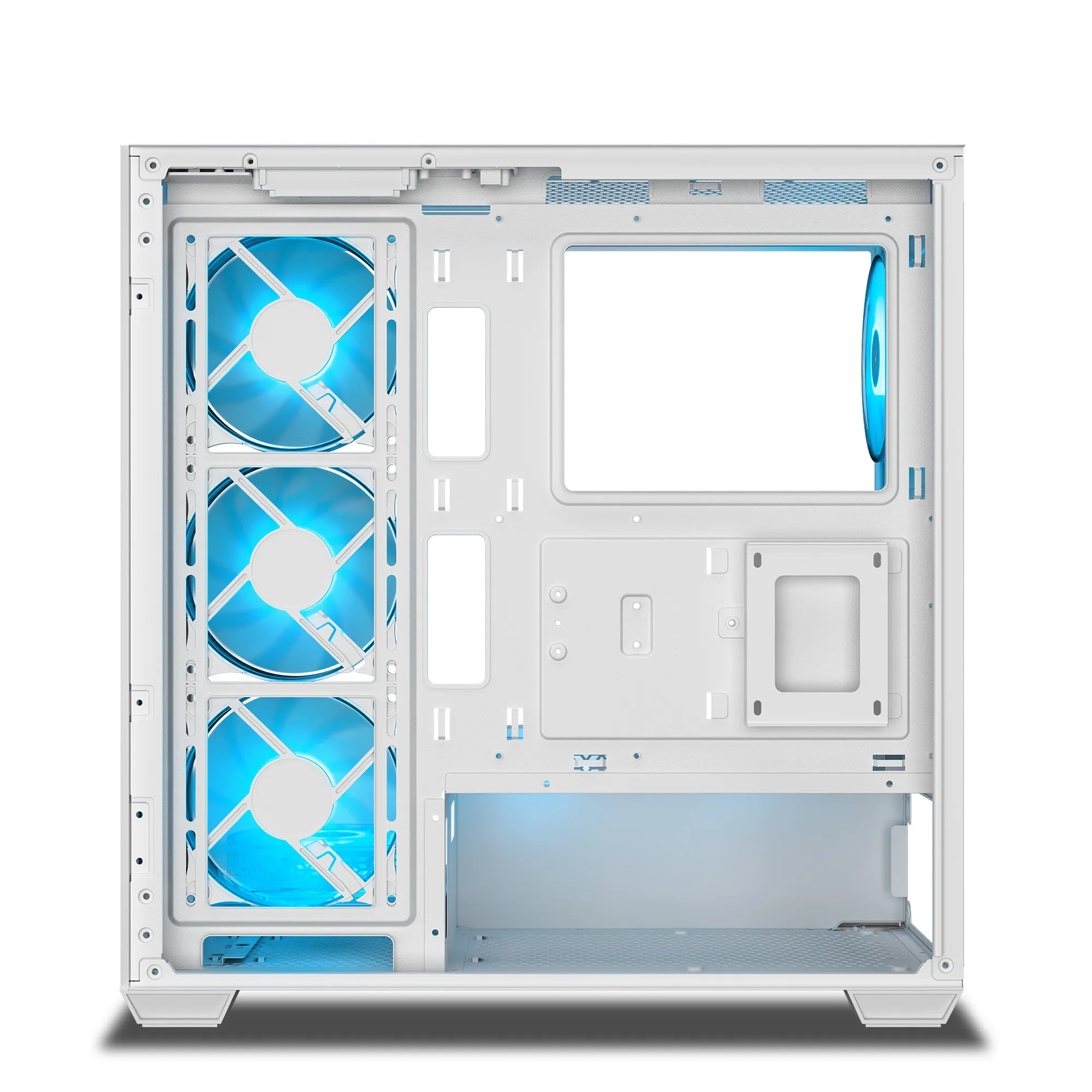 Ant Esports Gaming Cabinet Crystal x7 White with Type-C view 3